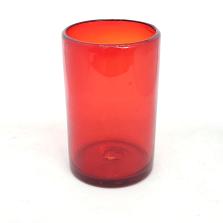  / Solid Ruby Red 14 oz Drinking Glasses 